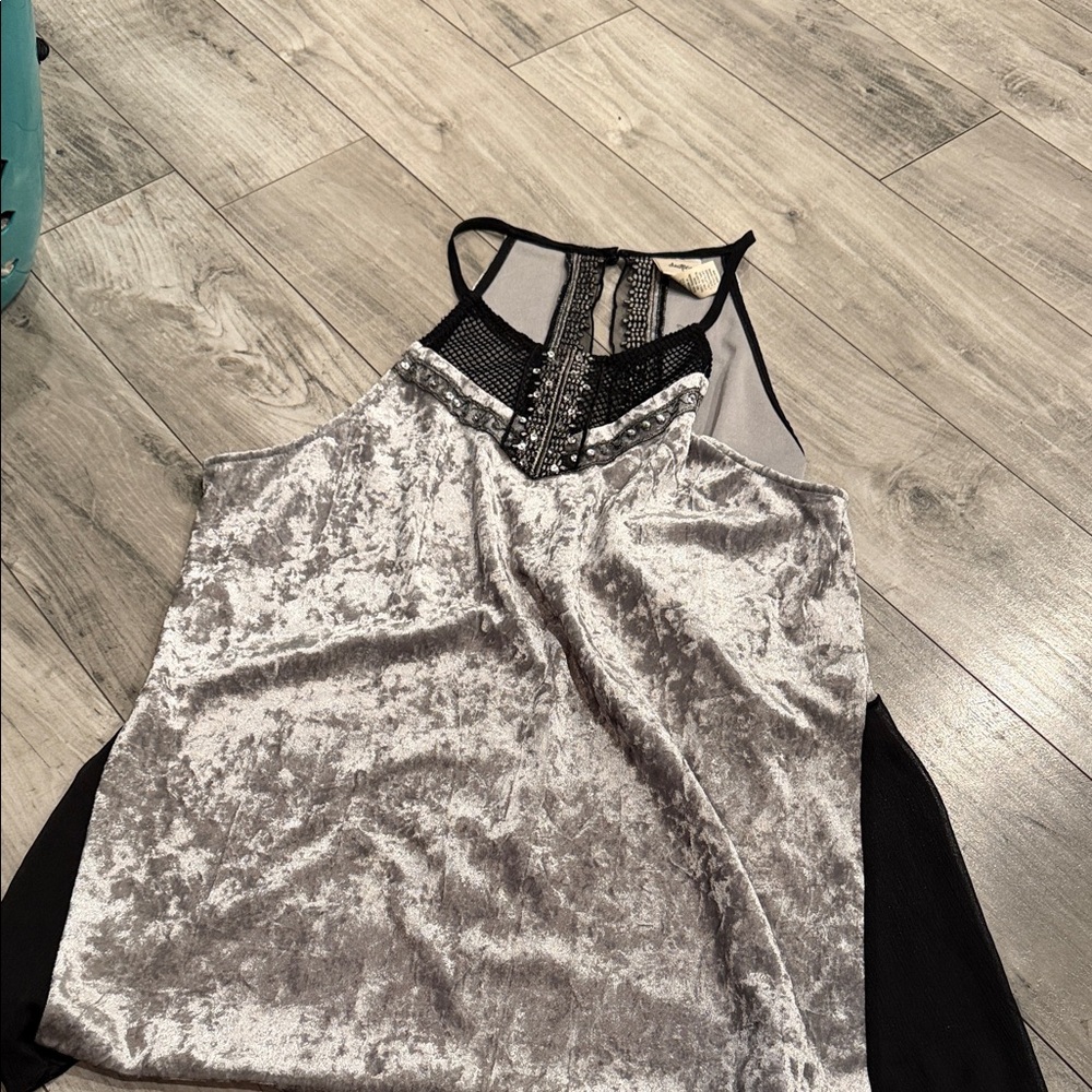 Daytrip Gray and Black Tank Top